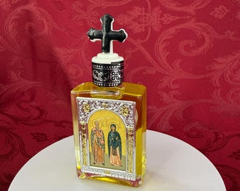 Ritual Anointing Oil St. Cyprian & Justina Holy Oil, Blessed Church Oil for Protection and Prayer, Christian Spiritual Gift