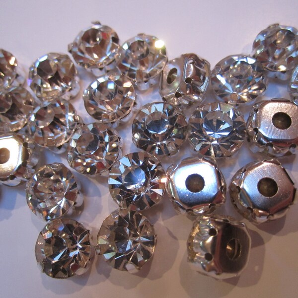 Sew On Loose Rhinestones with Prongs - 5mm Size made out of Glass - 100 Pieces