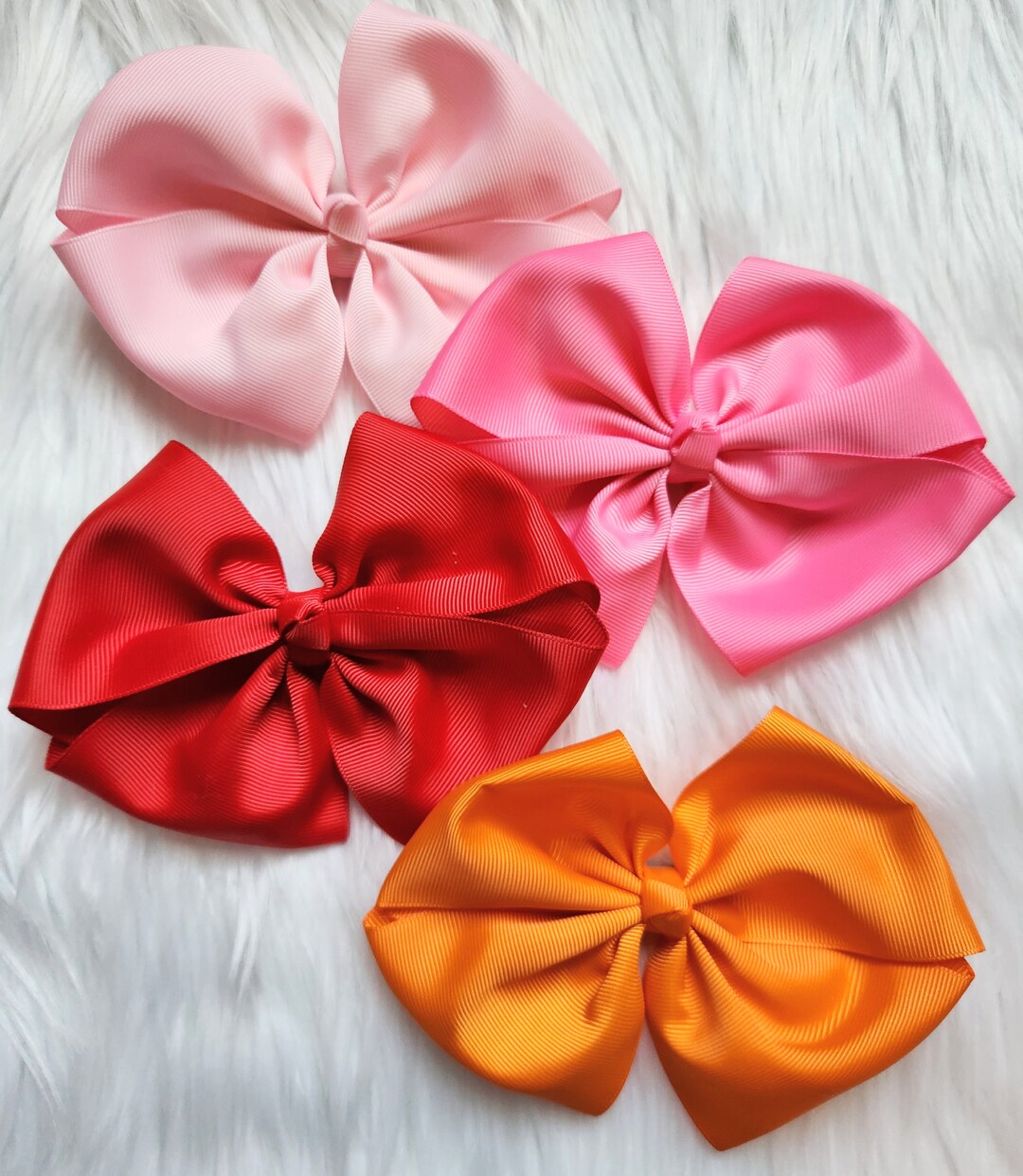 Large Ribbon Bows, Red Ribbon Bows, Pink Ribbon Bows, Hair Accessories ...