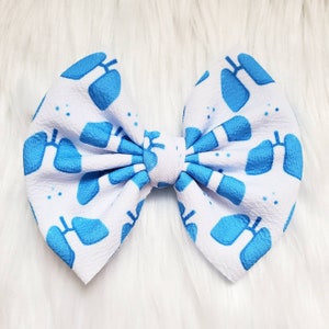 Lung bow, respiratory bow, asthma bow, bronchiectasis bow, hair accessories, hair clip, headband
