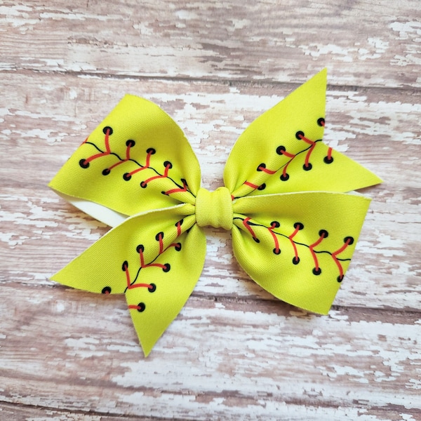 Softball bow, pinwheel bow, sports gift, hair clip, headband, hair accessories