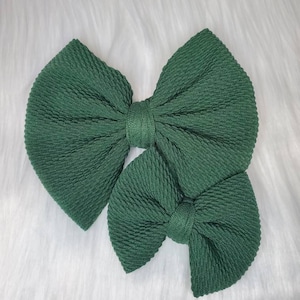 Green bow, dark green bow, forest green bow, headband, hair clip, hair accessories, baby shower gift