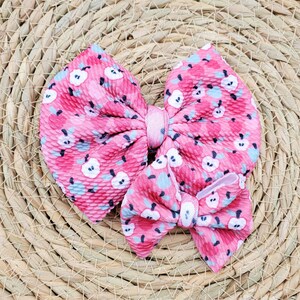 Apple bow, fall bow, back to school bow, hair clip, headband, birthday gift for her, hair accessories
