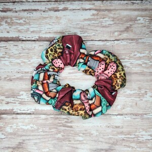 Nurse scrunchies, coffee scrunchies, scrubs scrunchies, nurse gift, hair accessories, hair ties
