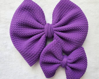 Bright purple bow, purple bow, headband, hair clip, baby shower gift