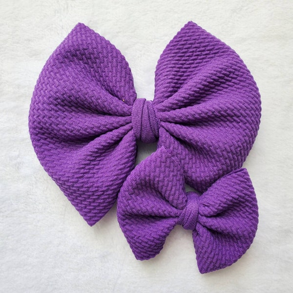 Bright purple bow, purple bow, headband, hair clip, baby shower gift