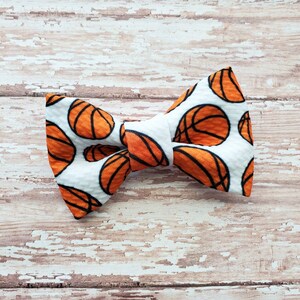 Basketball bow tie, clip on bow ties, fabric bow tie, sports bow tie, birthday gift for boy, neckwear