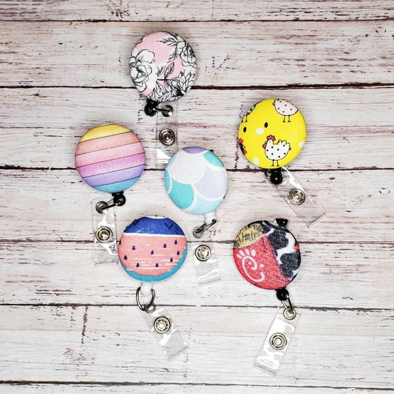 Badge Reels for Nurses, Badge Reels for Teachers, Cute Badge Holder, ID Badge  Holder, Retractable Badge Reel 