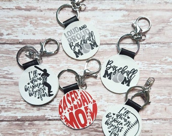 Baseball keychain, sports keychain, baseball mom gift, new car gift