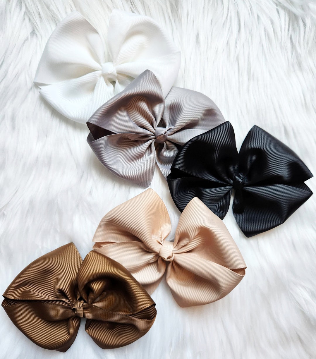 Large Ribbon Bows, Neutral Ribbon Bows, Black Ribbon Bows, White Ribbon ...