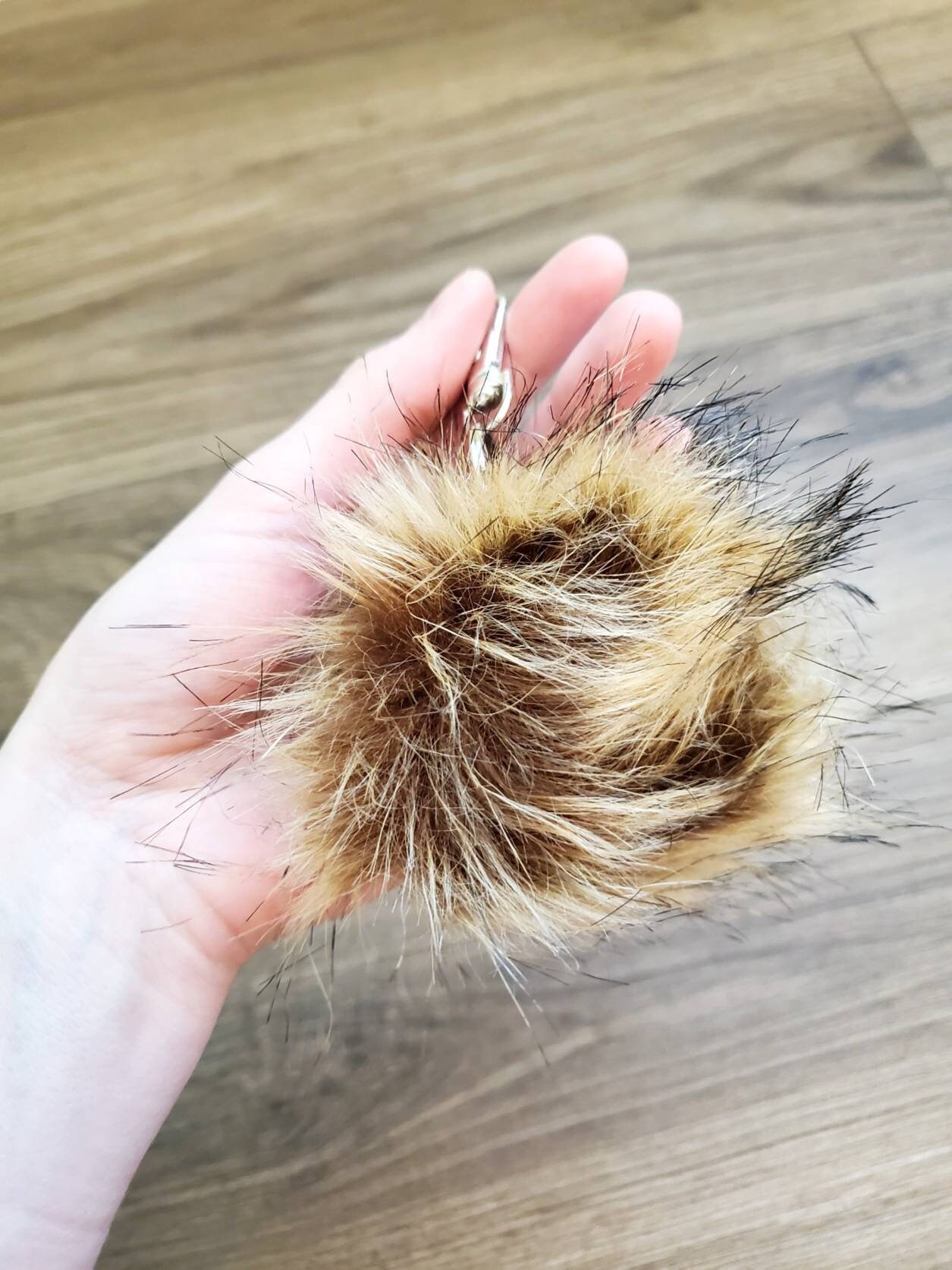 Pom pom keychain puff keychain fuzzy pom pom gift for her Etsy