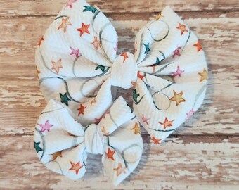 Star bow, Christmas bow, hair accessories, stocking stuffers