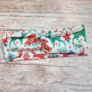 Christmas headband, adult headbands, reindeer headband, twist headband, Christmas gift for her, hair accessories, stocking stuffers