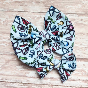 Science bow, chemistry bow, biology bow, hair clip, headband, hair accessories, back to school gift for her