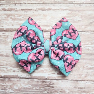 Medical bow, EKG bow, heart bow, hair accessories, hair clip, headband, back to school gift, nurses week gift