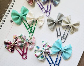 Large paperclip bows, set of 2, school supplies, bookmark clips, planner supplies, gift for her, gift for mom, gift for girl, teacher gift