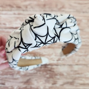 Spiderweb headband, Halloween headbands, fall headband, knot headband, fall gift for her, hair accessories