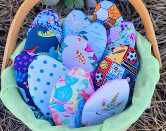 Fabric Easter eggs, reusable eggs, Easter egg hunt, sustainable Easter eggs, Easter basket gift for kids