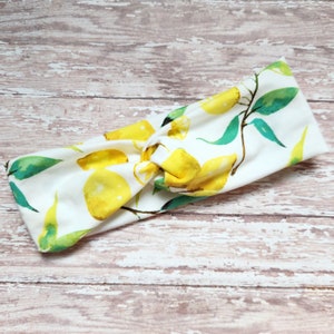 Lemon headbands, fruit headbands, adult headbands, birthday gift, twist headbands