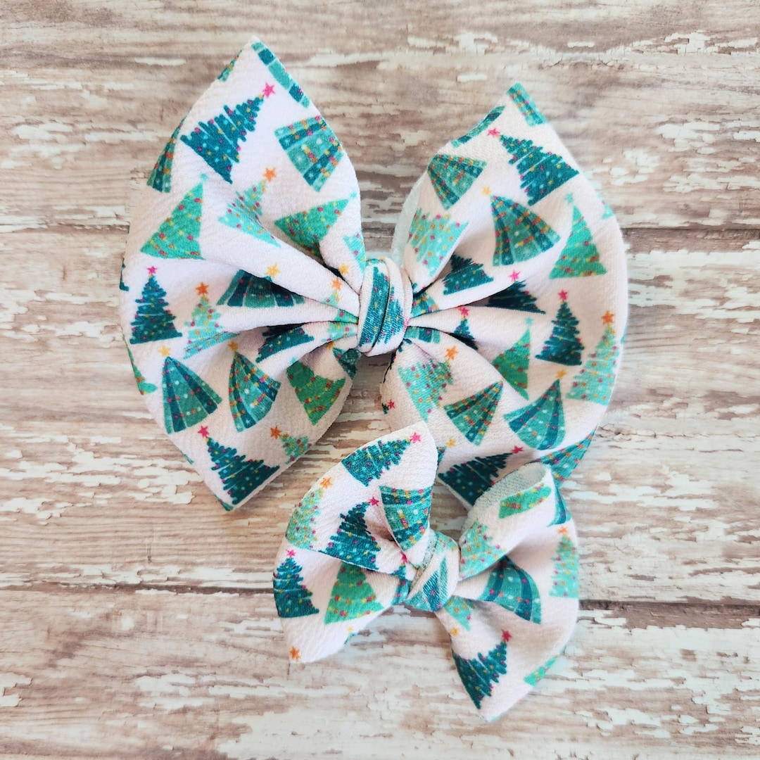 Christmas Tree Bow, Pink Bow, Hair Accessories, Christmas Present for ...