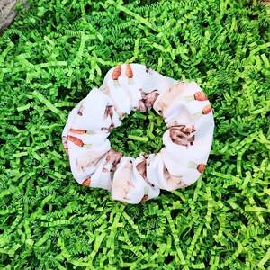 Bunny scrunchies, Easter scrunchies, carrot scrunchies, Easter basket gift for girl, hair accessories, hair ties