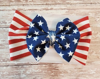 Stars and stripes headwrap, patriotic headband, baby headwrap, hair accessories, 4th of July gift