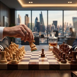 Juego de ajedrez de madera hecho a mano, tablero plano de lujo de 12 pulgadas con piezas premium de estilo nogal, regalo premium para él. imagen 8