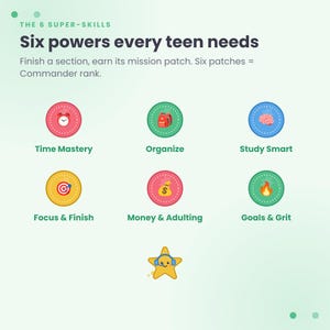 Quaderno di esercizi sulle funzioni esecutive per adolescenti e preadolescenti / Abilità di vita stampabili / Agenda digitale per ADHD / Gestione del tempo per lo studio e la preparazione alle scuole medie e superiori