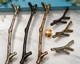 Aged Silver Drawer Tree Branch Handles Pull/Bronze Twigs Cabinet Pull/Dresser Knobs Pulls/Wardrobe Handle/ KitchenPulls/Home Deco Pulls