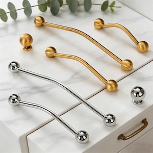 Modern Curved Titanium Silver Cabinet Pull/Shape Entrance Cabinet Pulls/Living Room Pull/Shoe Cabinet Handle/Kitchen Handle Hardware