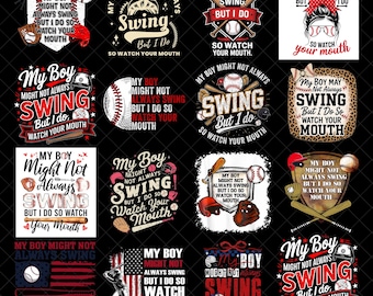Il mio ragazzo potrebbe non sempre dondolare PNG, mamma di baseball retrò Png, stagione di baseball Png, maglietta da baseball divertente, mamma del giorno della partita di baseball, SUBLIMAZIONE