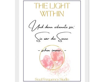 Feminine Frequency Art Print · Boho Spiritual Wall Art · Energy, Mindfulness & Grounding · Semi-matte Paper Poster with Wooden Frame