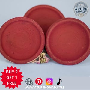 Auténtico tinte para labios y mejillas Aker Fassi marroquí - Amapola natural - Pigmento de pétalos de granada - Tarro de terracota tradicional - Vegano - Orga