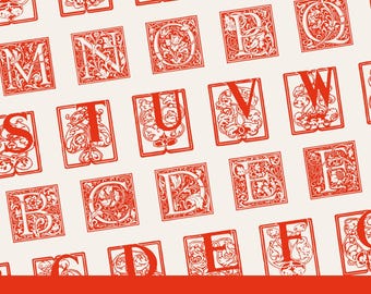 Victorian Ornamental Drop Cap Font – Restored 19th Century Decorative Letters (CL Antique No.1)