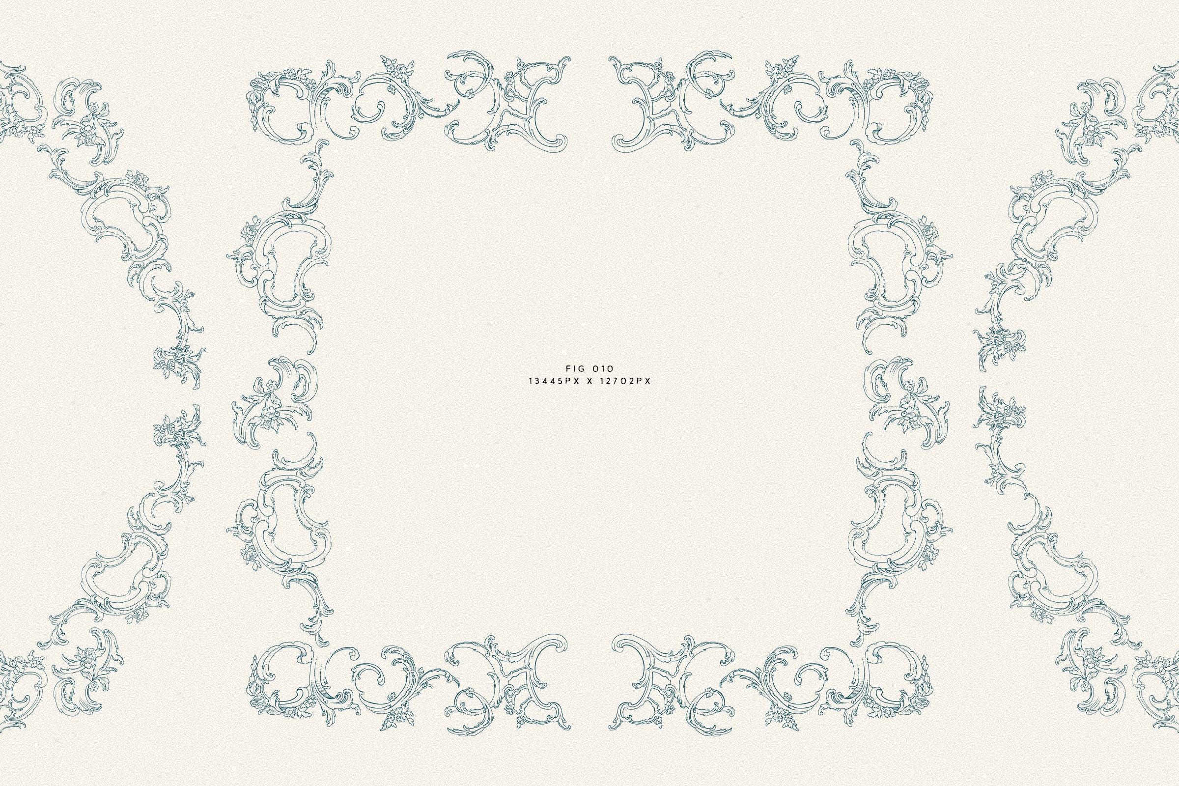 Baroque Borders and Clipart: Vintage Ornate Design Elements (SVG & PNG ...