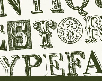 Decorative Vintage Drop Cap Font - Heavily Embellished Decorative Display Letters (CL Antique No.16)