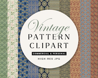 Pack de papiers numériques floraux vintage : Arrière-plans rétro haute résolution (Téléchargement numérique)