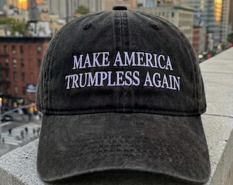 Gorra "Hagamos que Estados Unidos vuelva a ser Trump", gorra de camionero bordada anti-Trump, regalo político divertido, gorra de béisbol demócrata para hombres y mujeres