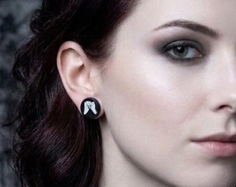 Pendientes de acero inoxidable Depeche Mode, pendientes Memento Mori, pendientes unisex, pendientes asimétricos, caja de regalo incluida.