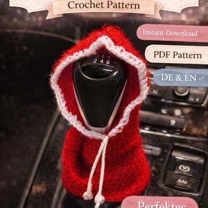 Virkat växelspaksskydd till huvtröja (PDF) | Tyska och engelska | Gör-det-själv biltillbehör