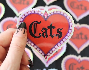 Cats Holographic Vinyl Sticker