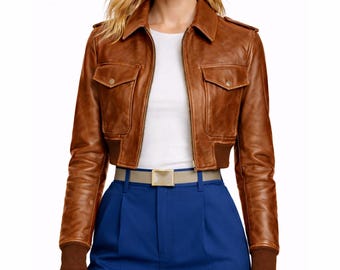 Vintage 80s Brown Leather Bomber Jacket: Oversized Sheepskin Moto