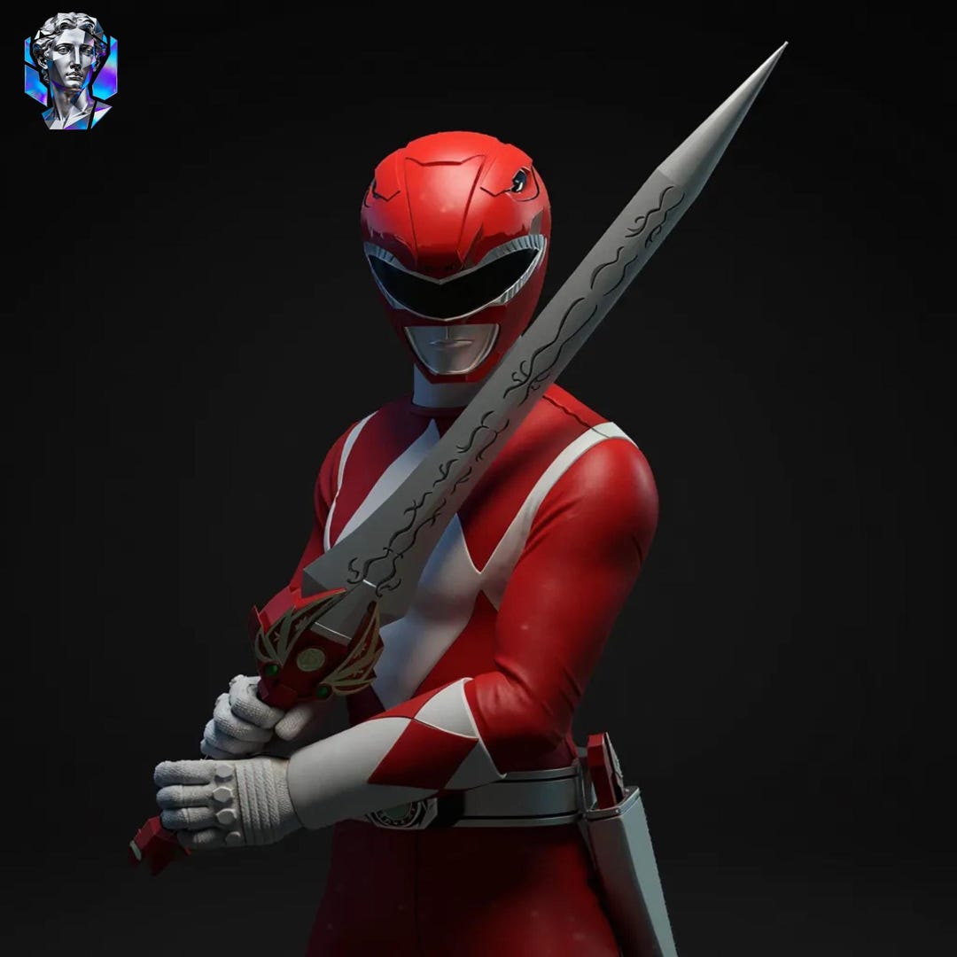 Red Power Ranger 3D STL Model – High Detail 1:6 Scale Figure - Etsy