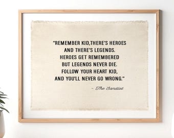 Sandlot Quote Canvas Banner, Nursery Wall Flag, Wall Art Pennant Banner, Kids Room Decor, Boys Baseball Bedroom Decor