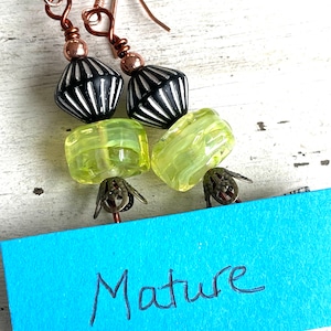 Mature Listing Swear Words Bad Language F Bomb Earrings Artisan Earrings Bad Mood Angry Earrings Cuss Words Joke Gift OOAK Earrings