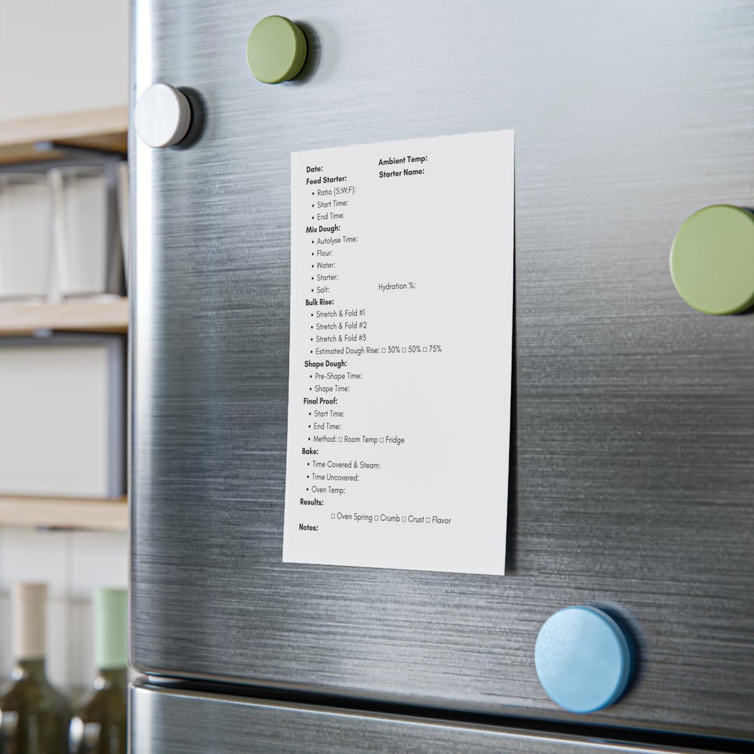 Sourdough Baking Sticky Notes Pad - 50 Sheet Bread Timing Planner ...