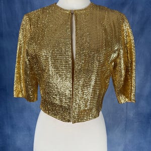 Gentex bolero jacket gold 50’s 60’s pin up viva vlv