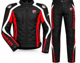 Tuta da moto Ducati / Tuta da moto / Giacca e pantaloni in tessuto impermeabili e protettivi