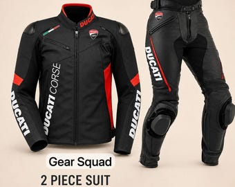 Ducati Corse C6 2-delig leren motorpak: racekleding heren