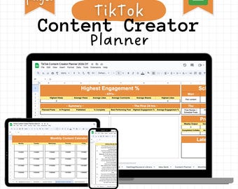 Foglio di calcolo per la pianificazione dei creatori di contenuti TikTok / Pianificazione e analisi video in Fogli Google